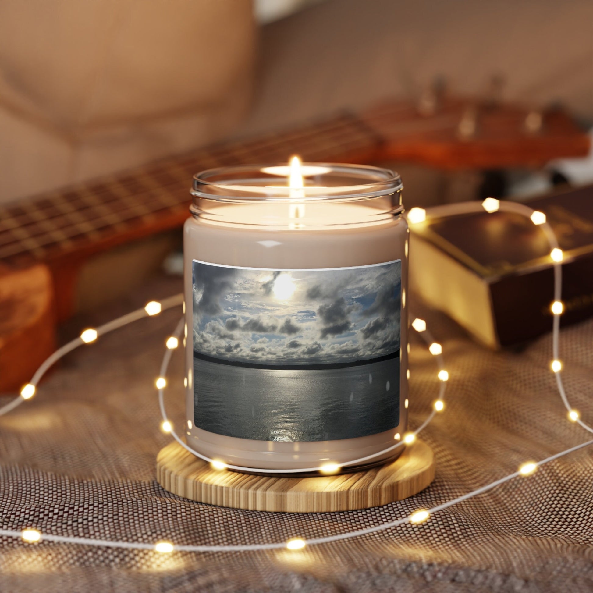 Jar candle (9 oz.) with Sun Over the Ocean on Hilton Head Island