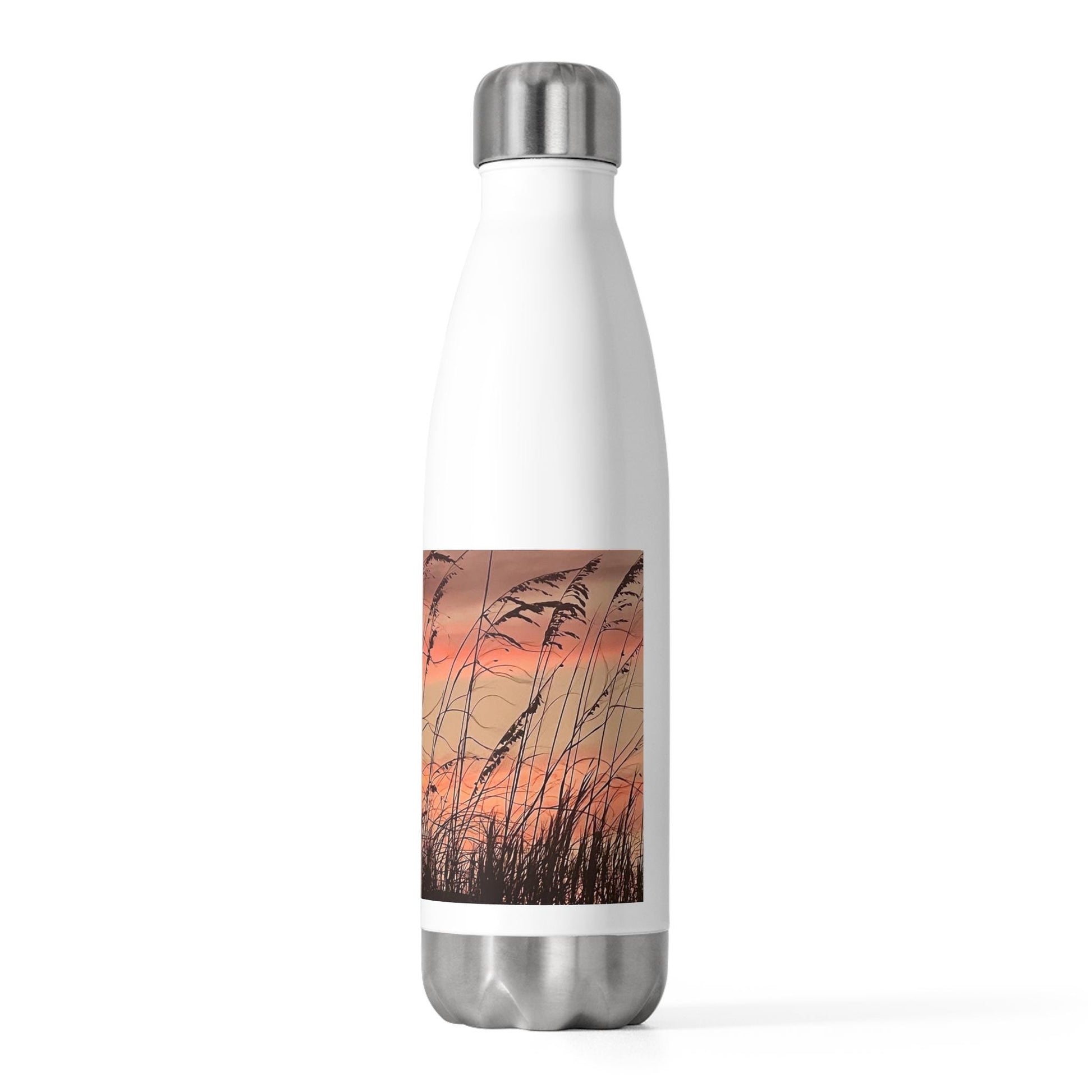 Insulated Water Bottle With Sand Dunes and Orange Sunset On Hilton Head Island (20 oz.)