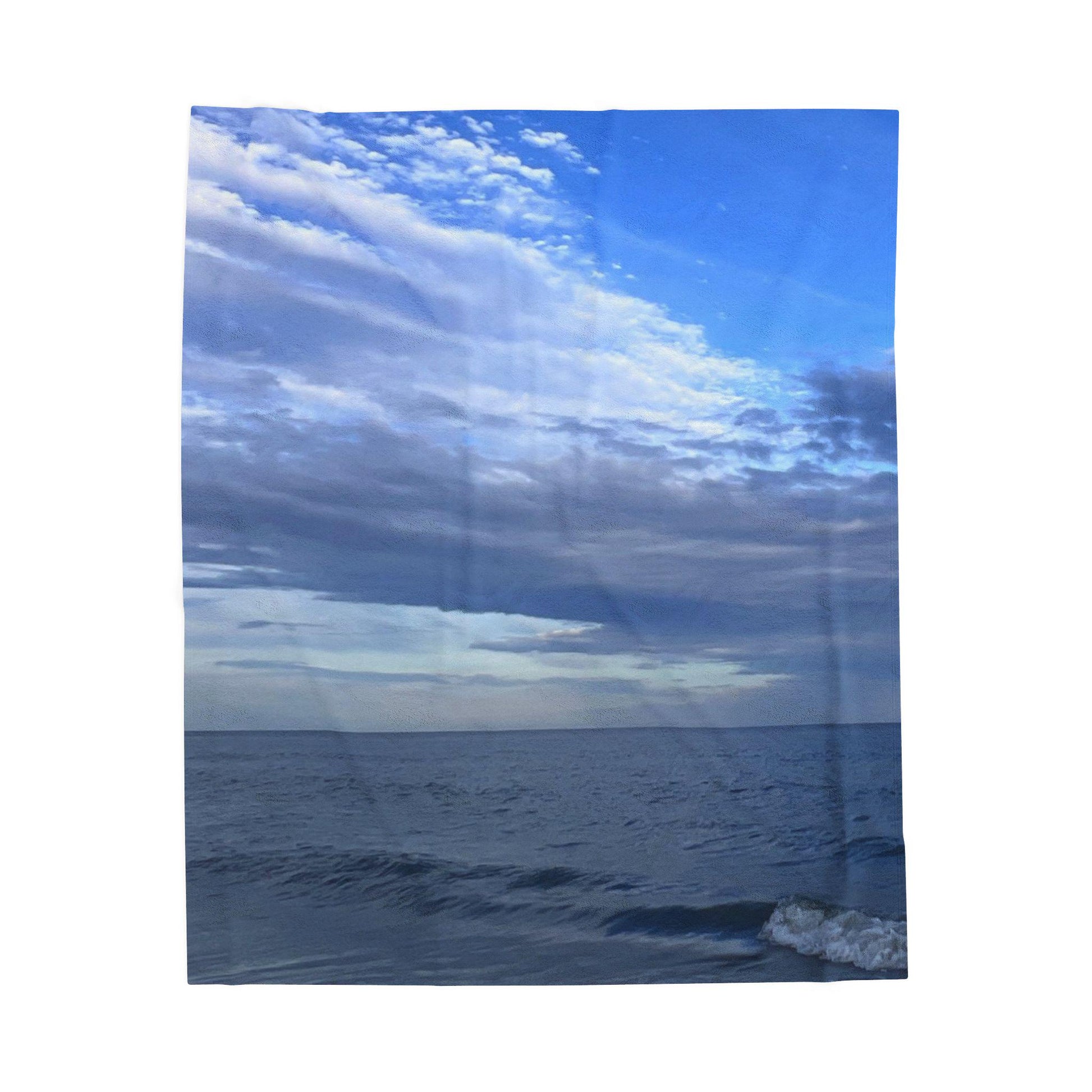 Velveteen Blanket With Blue Sky and Sea On Hilton Head Island