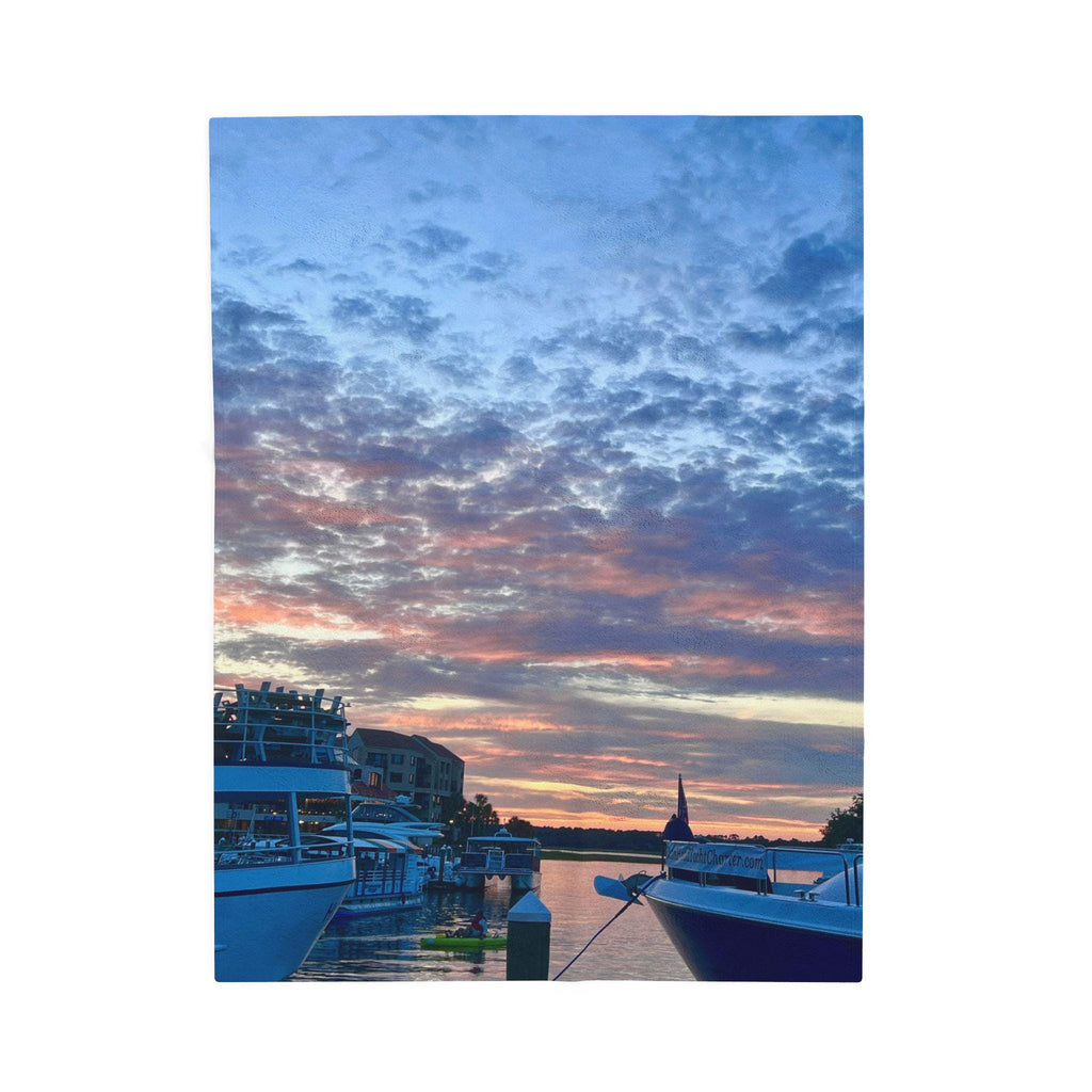 Velveteen Blanket Shelter Cove Marina on Hilton Head Island