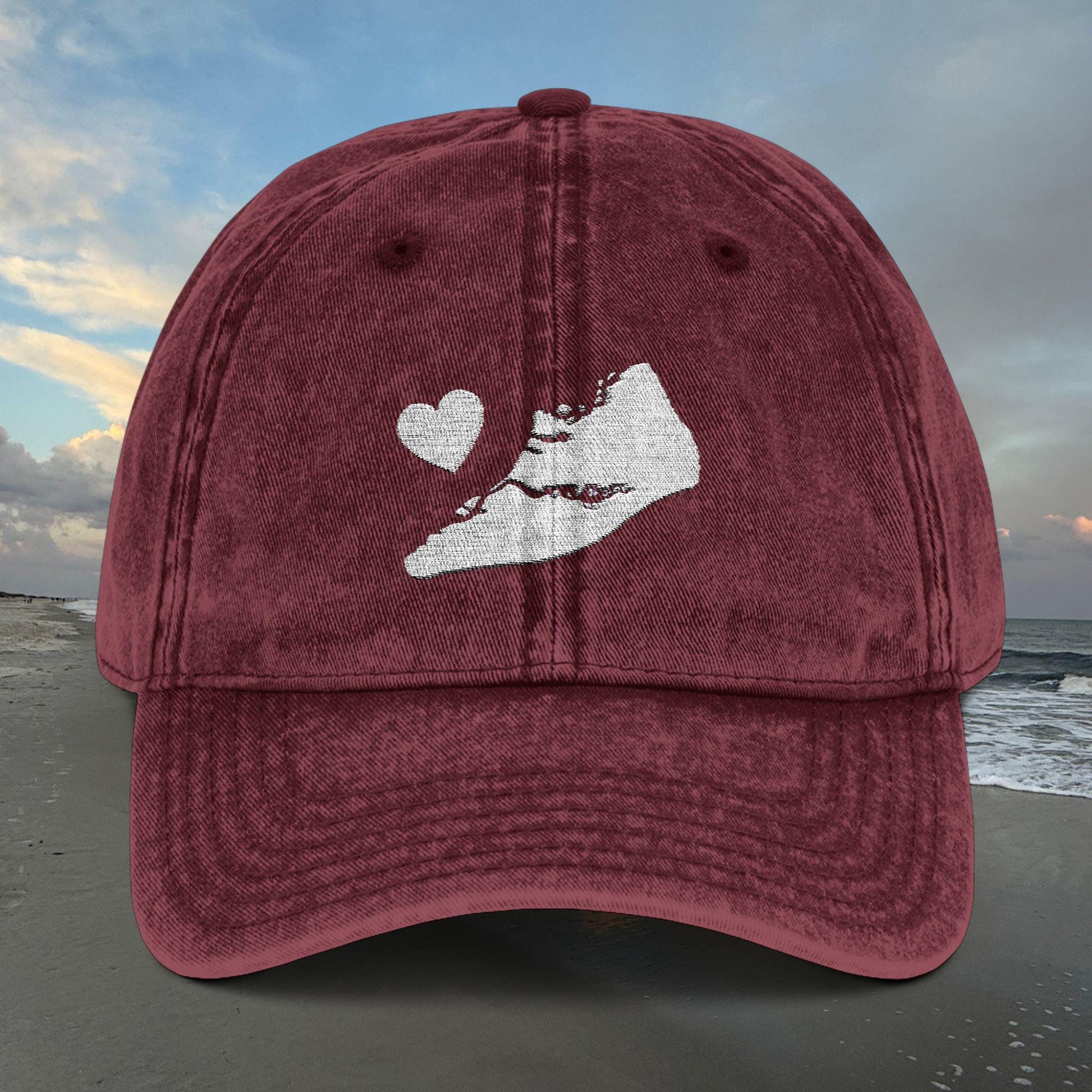 Baseball Cap Embroidered with Hilton Head Island's Unique shape