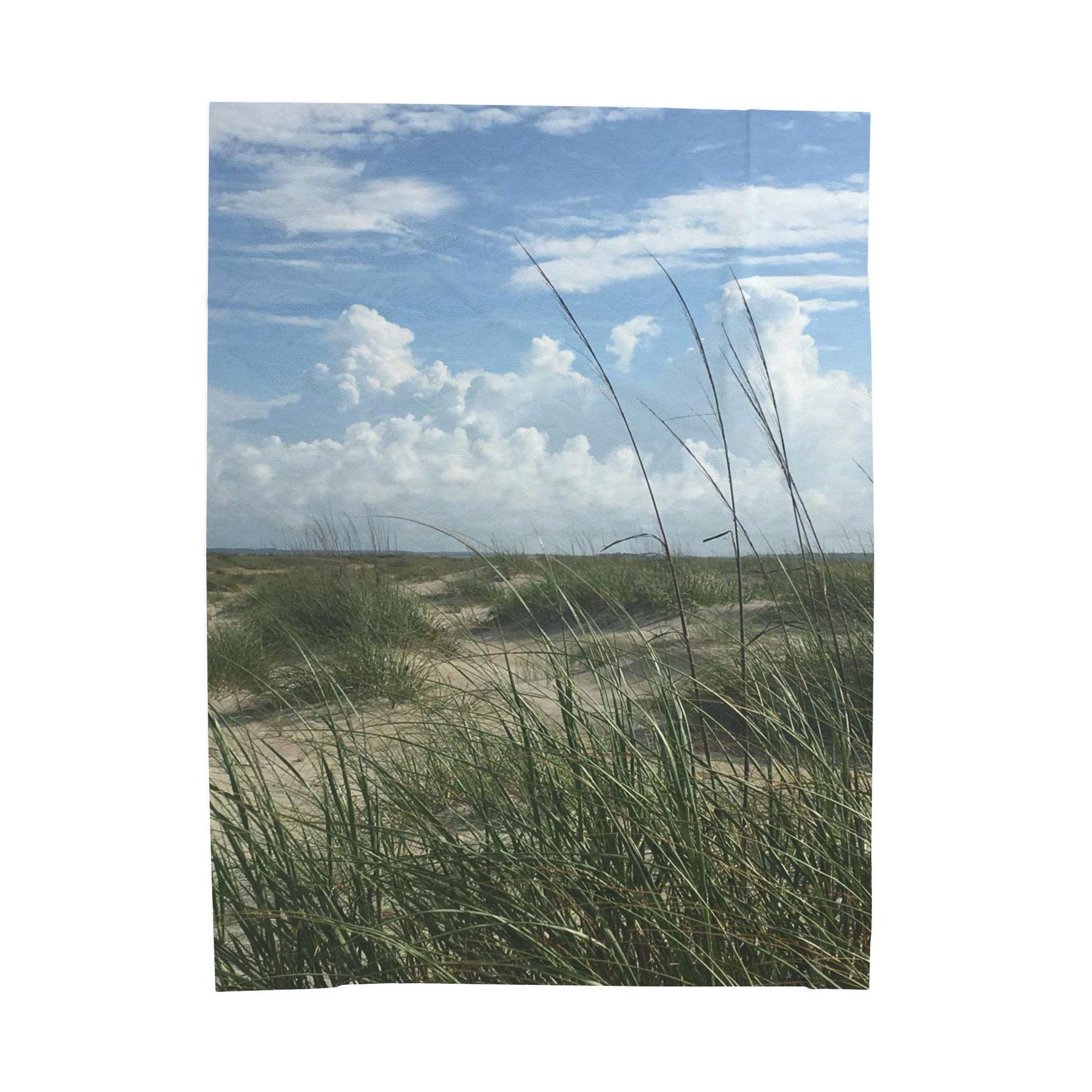 Velveteen Blanket with Coastal Dunes and Clouds On Hilton Head Island