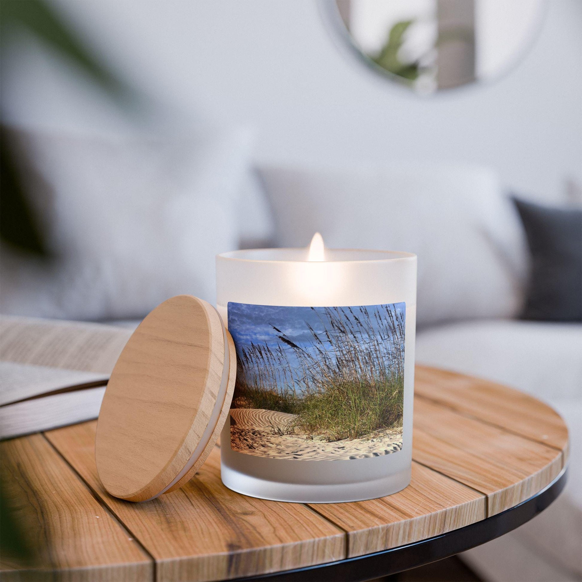 Wood Wick Container Candle: Dunes and Sand Dunes On HHI (11. oz. )