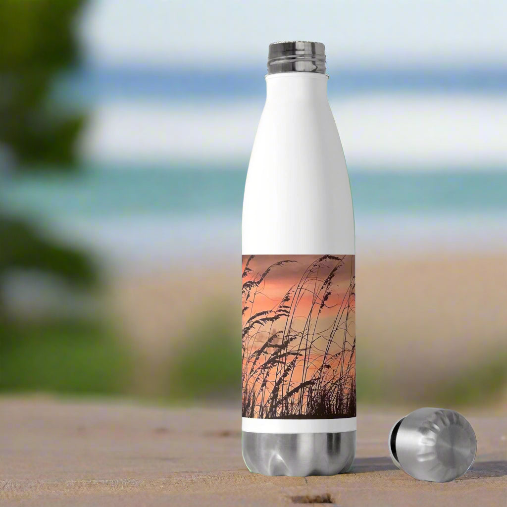 Insulated Water Bottle With Sand Dunes and Orange Sunset On Hilton Head Island (20 oz.)