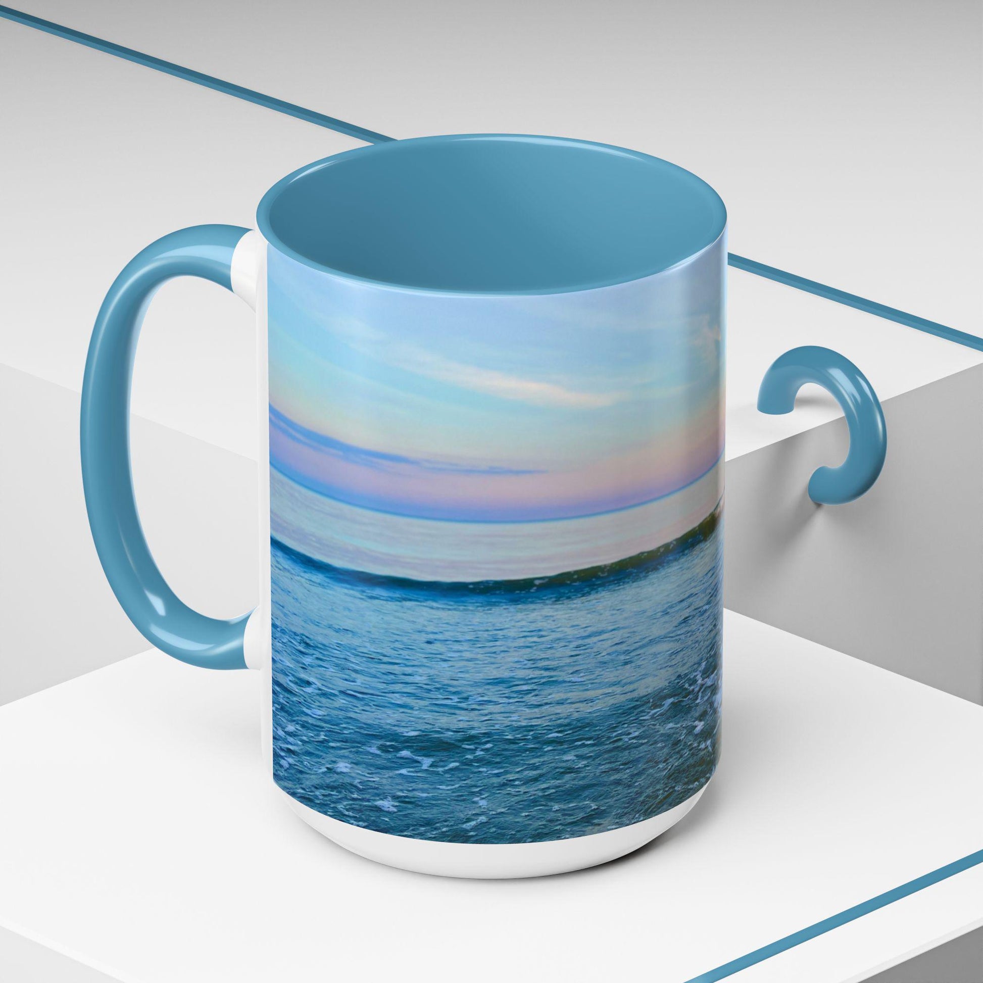 Coffee Mug With Rainbow-Hued Hilton Head Sunset (15 oz.)