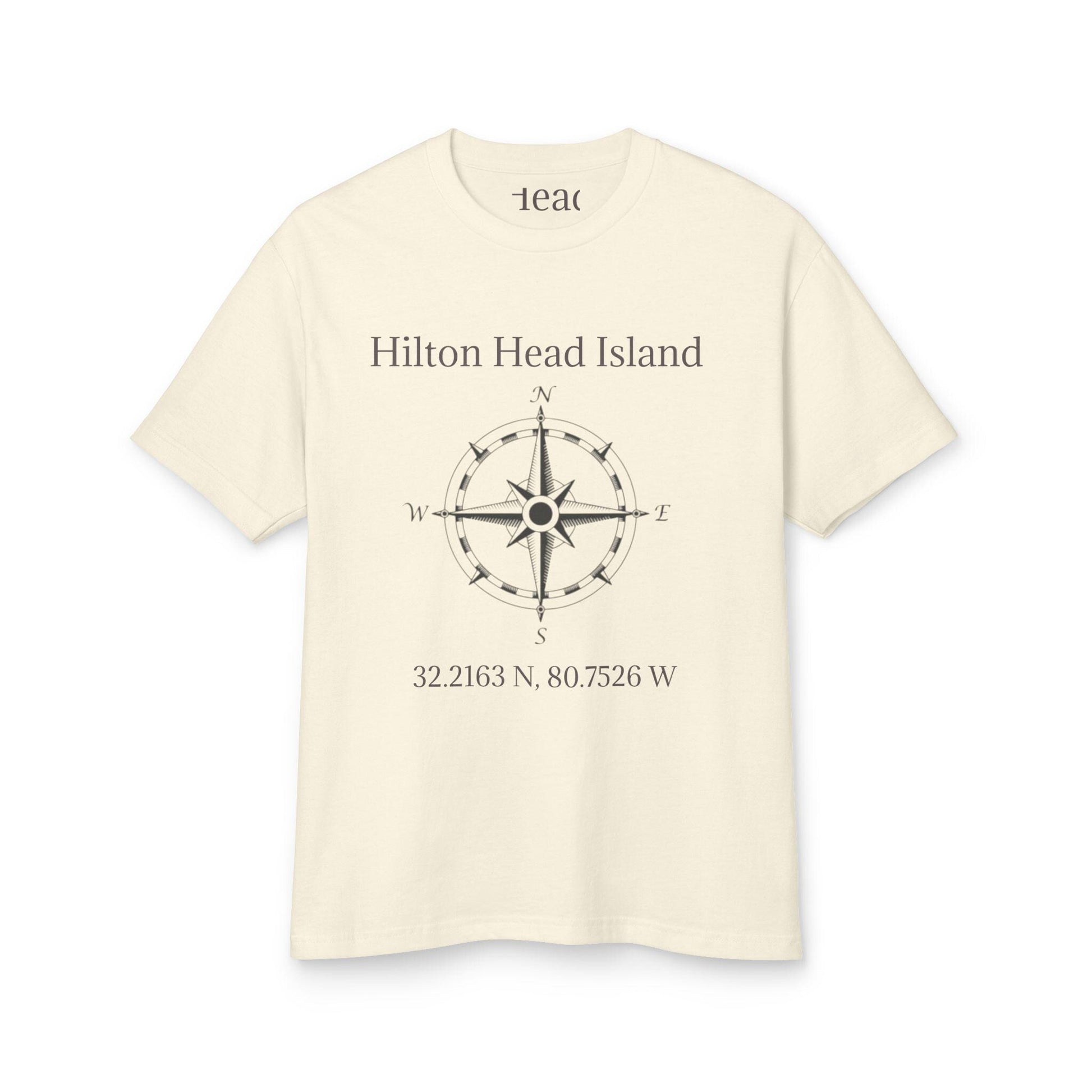 T-shirt Compass Rose with Hilton Head Island Latitude, Longitude Coordinates