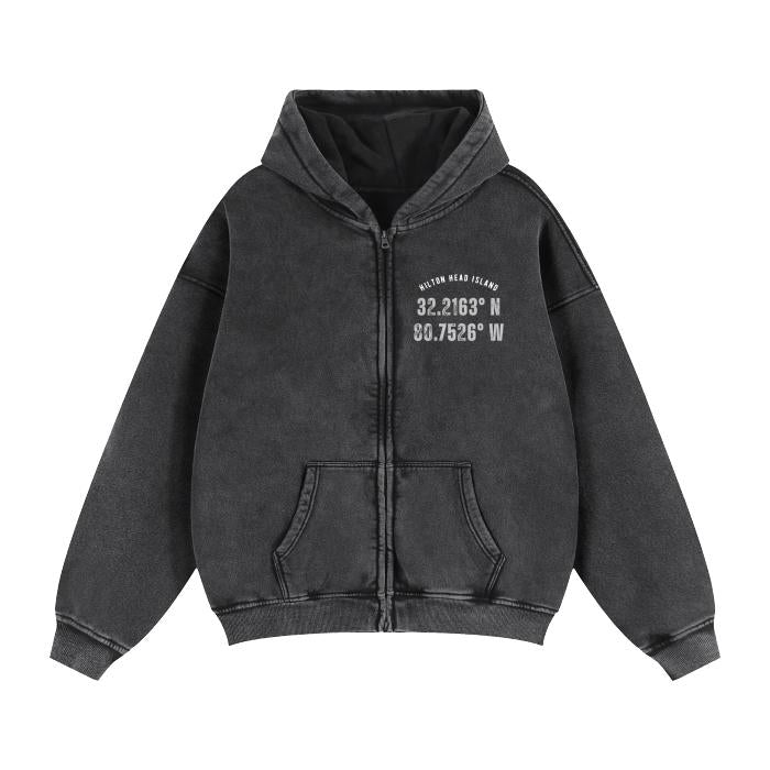 Hilton Head Zip-Through Boxy Hoodie