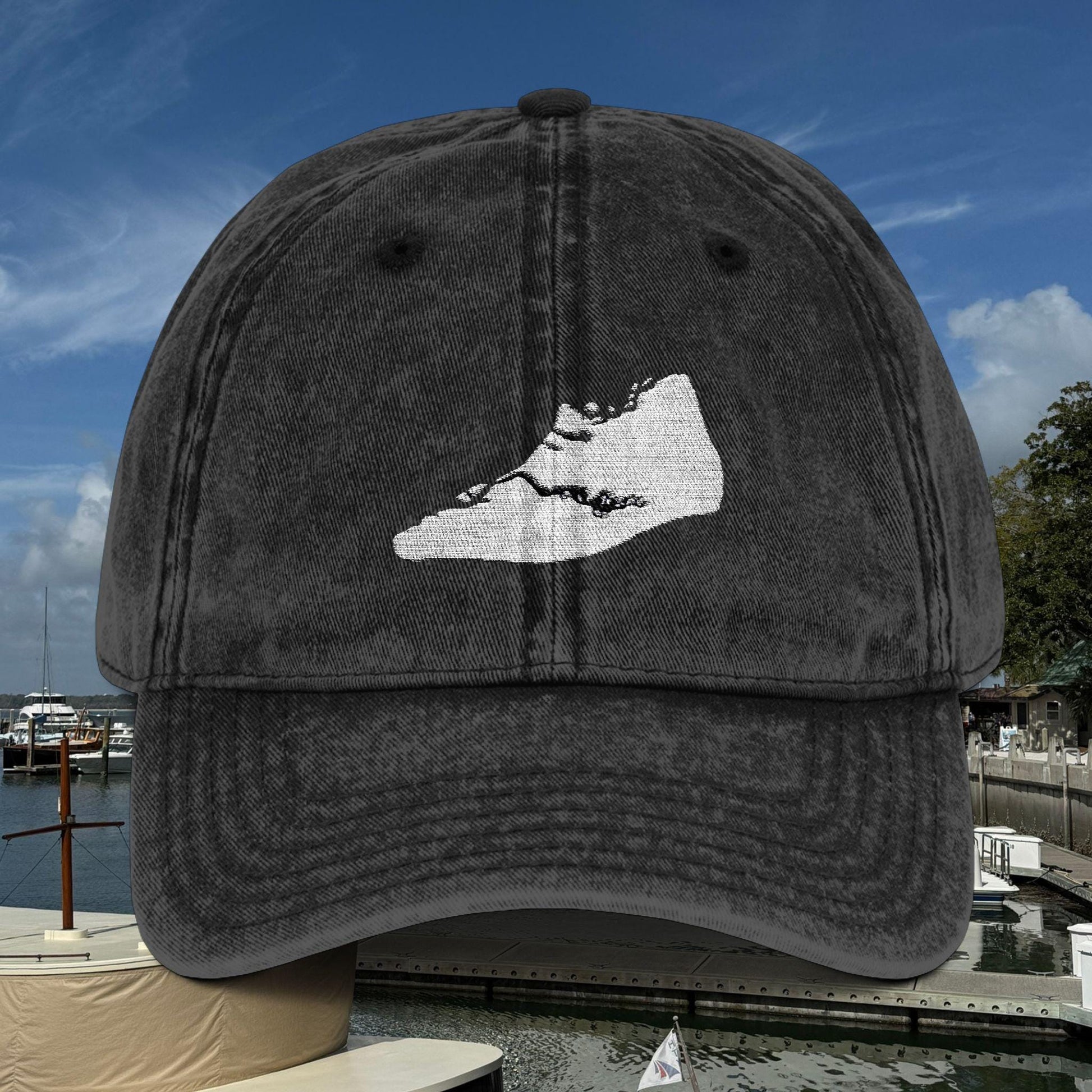 Embroidered Cap With Hilton Head Island's "Sneaker" Shape