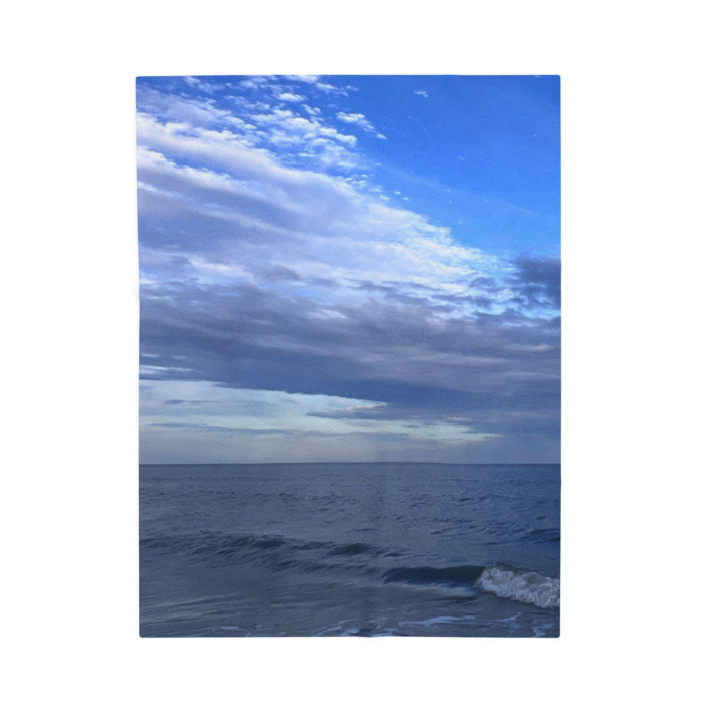 Velveteen Blanket With Blue Sky and Sea On Hilton Head Island