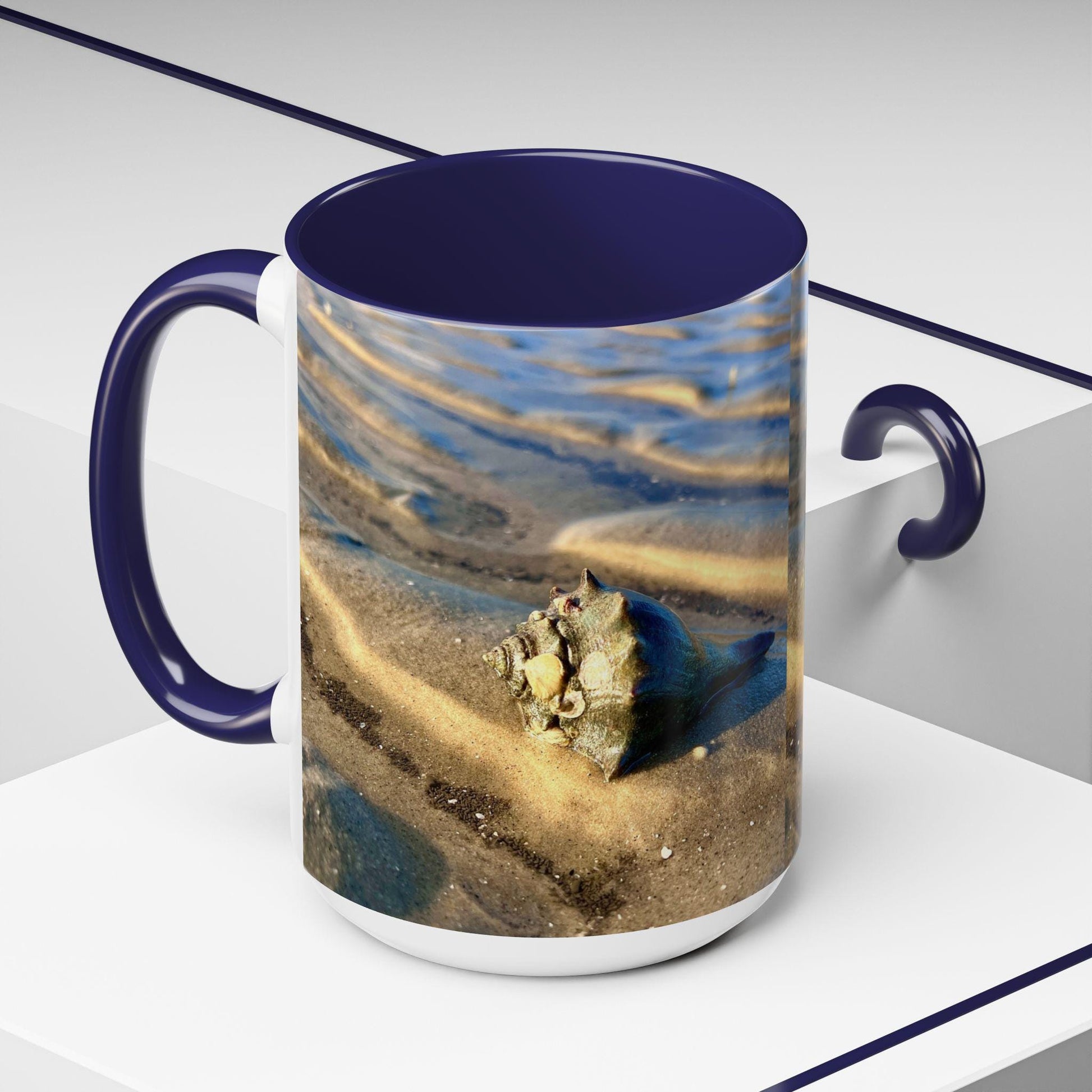 Coffee Mug With Shell On Sandbar (15 oz.)