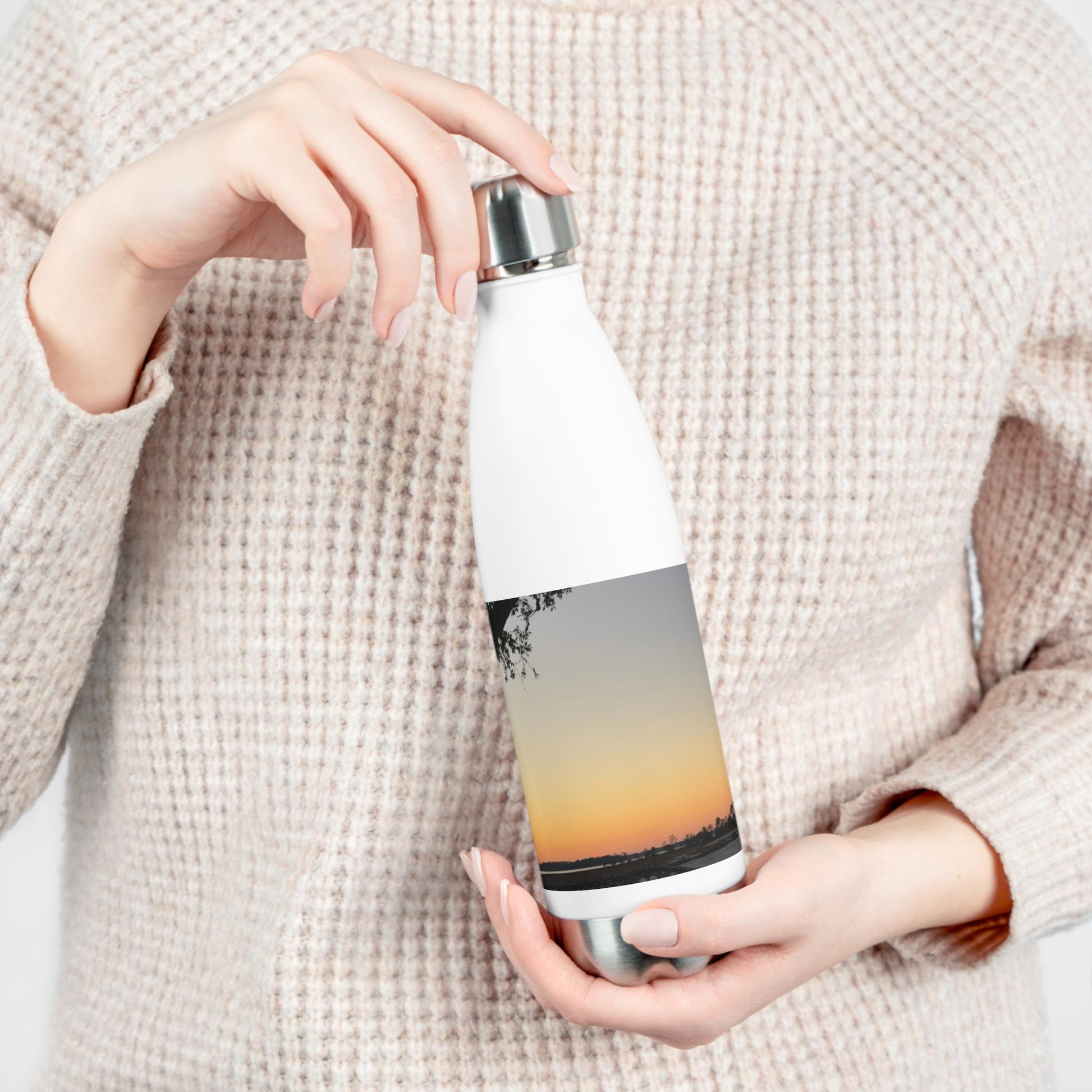 Insulated Water Bottle, Beach at Sunset on HHI (20 oz.)