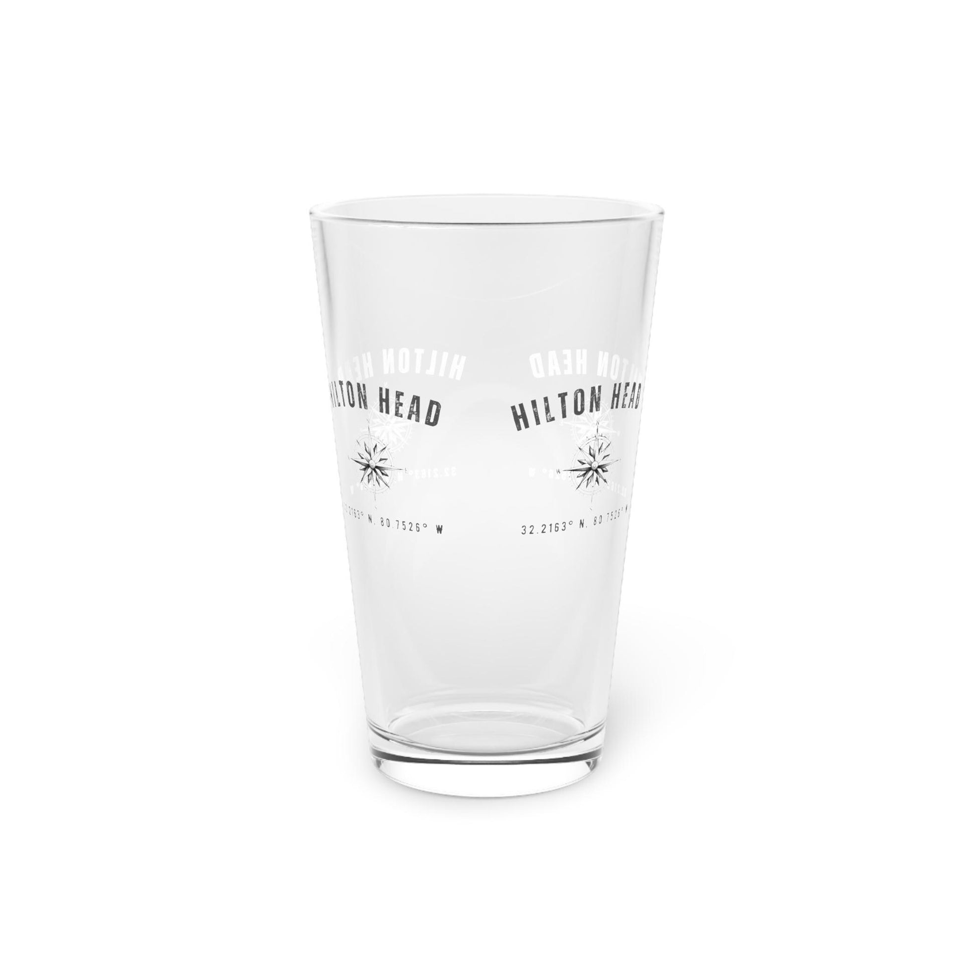 Pint Glasses With Hilton Head Island Latitude/Longitude