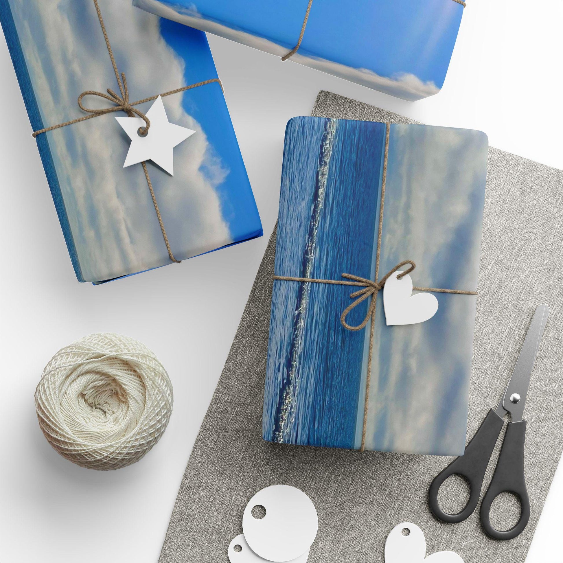 Gift Wrap, Brilliant Blue Water and Sky