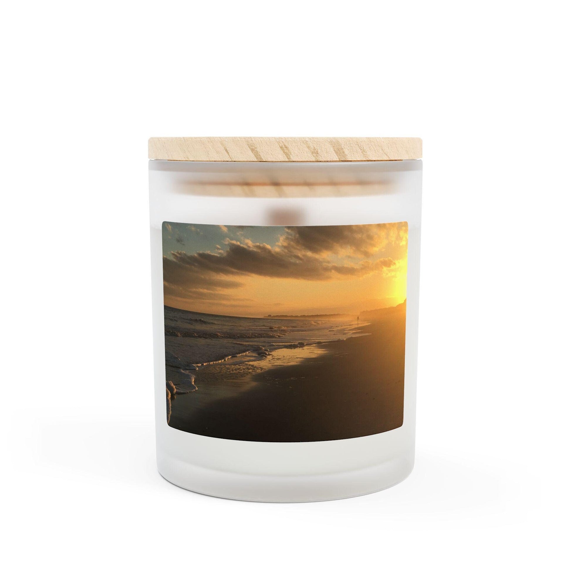 Wood Wick Container Candle Sunrise on Folly Field Beach on HHI (11 oz.)