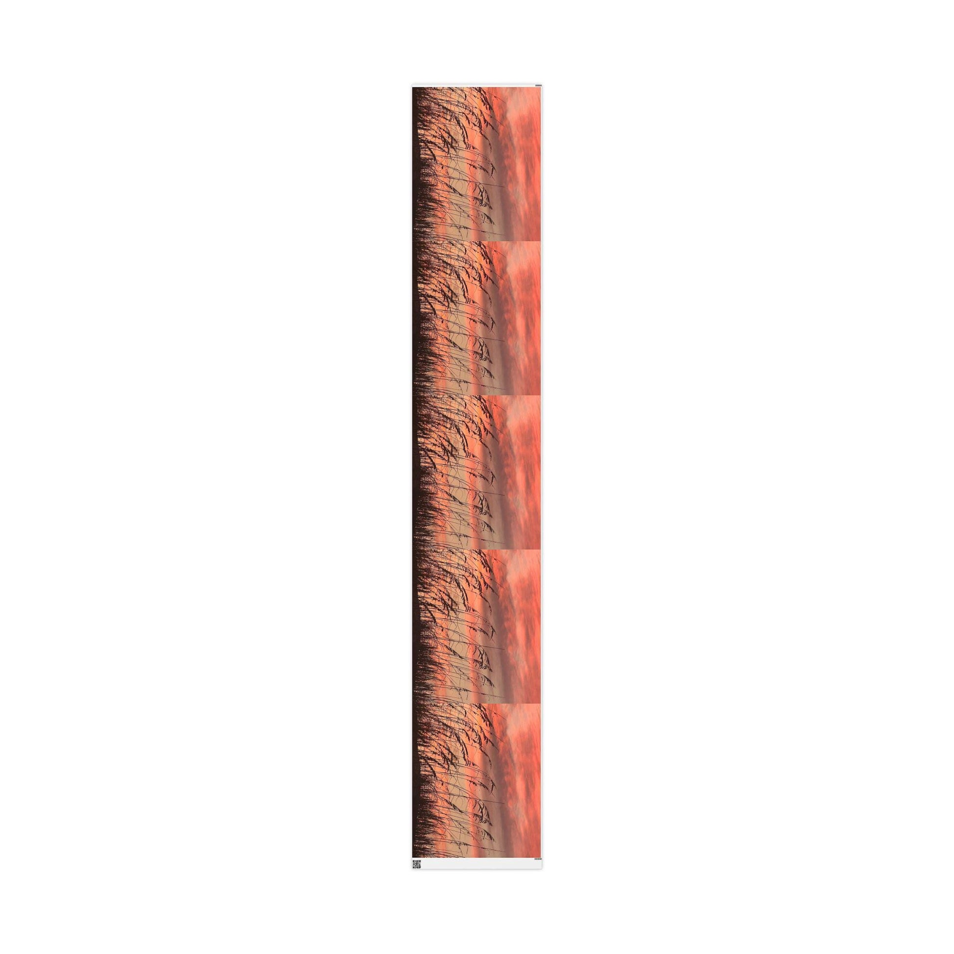 Gift Wrap With Orange Sunset And Sea Oats