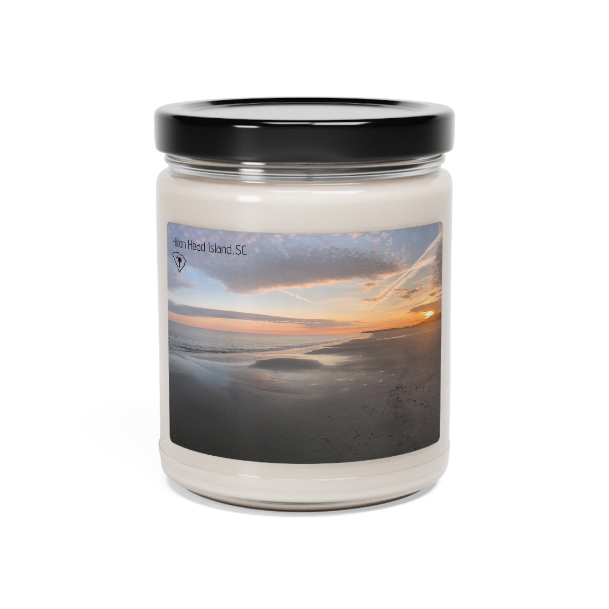 Jar Candle With Pastel Sunset Container Candle (9oz), Hilton Head Island