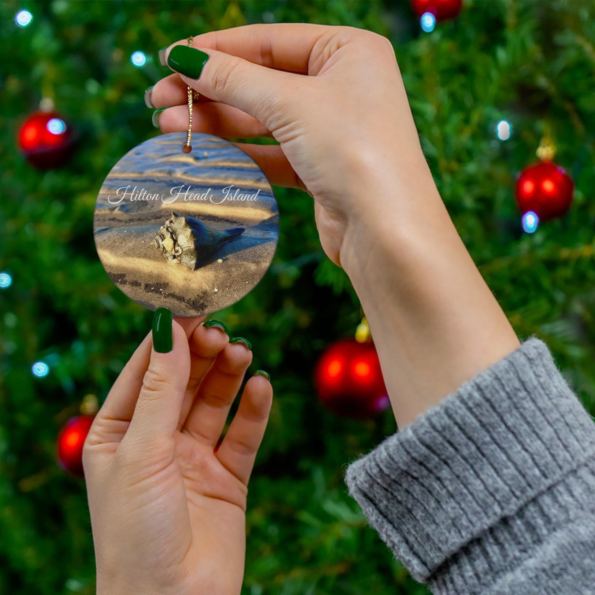 Christmas Ornament With Shell On The Shore Hilton Head Island Beach