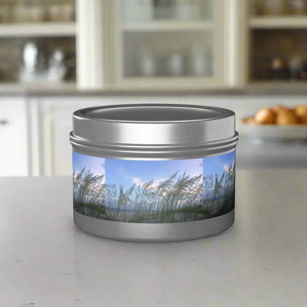 Container Candle With Blue Sky And Dunes,  HHI (4 oz.) on HHI
