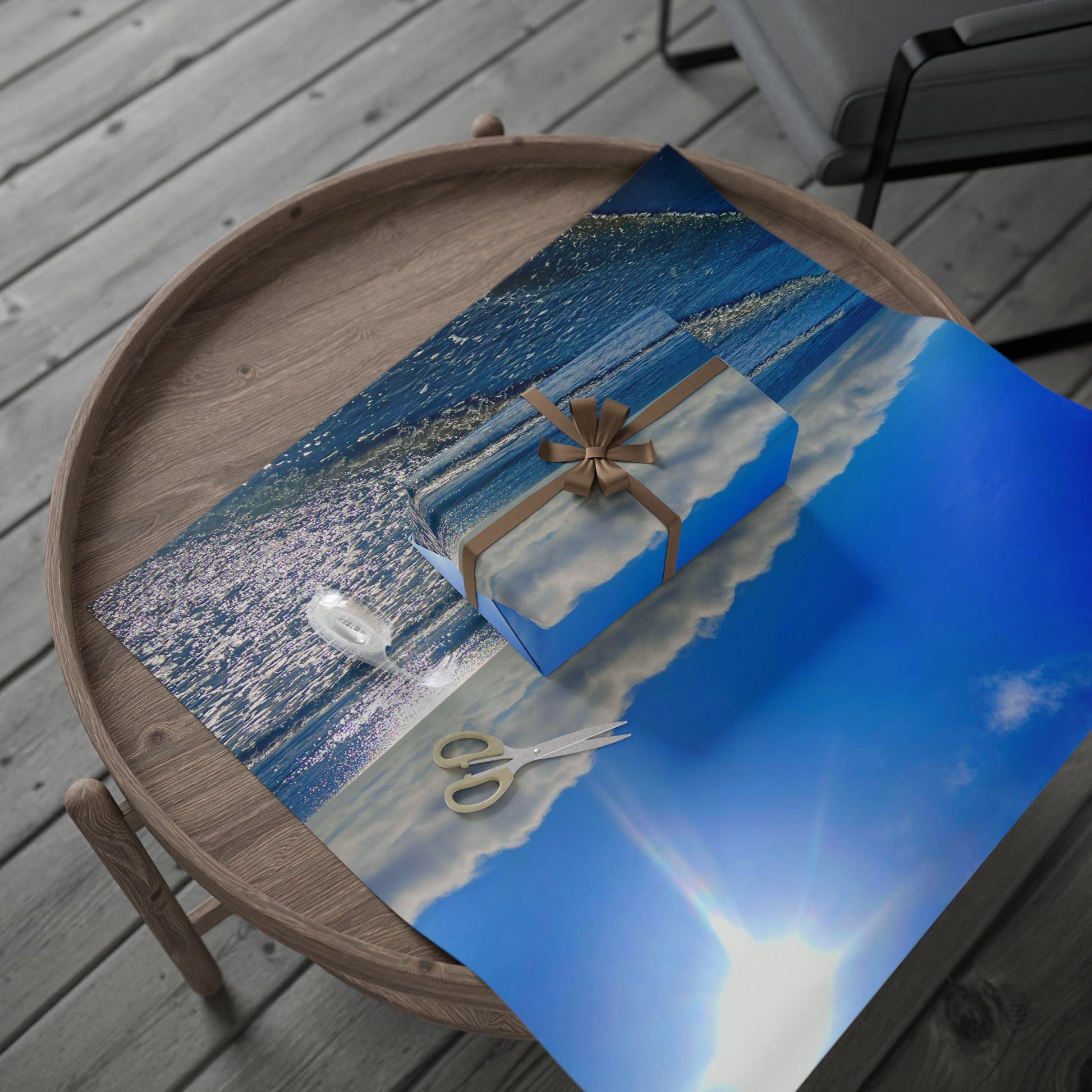 Gift Wrap, Brilliant Blue Water and Sky