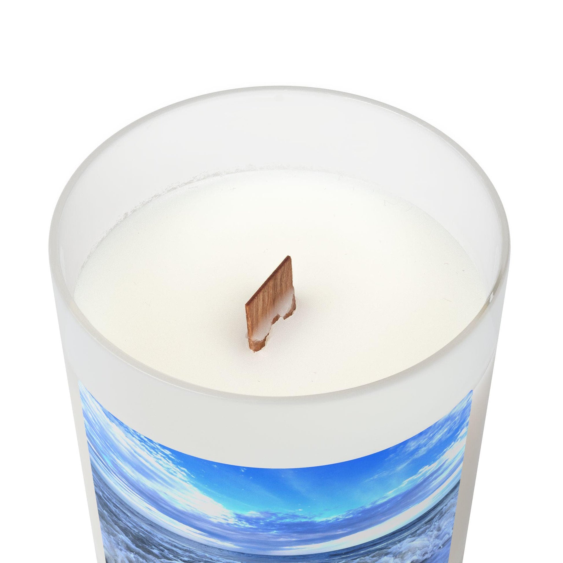 Wood Wick Container Candle Bright Blue Surf (11 oz.)