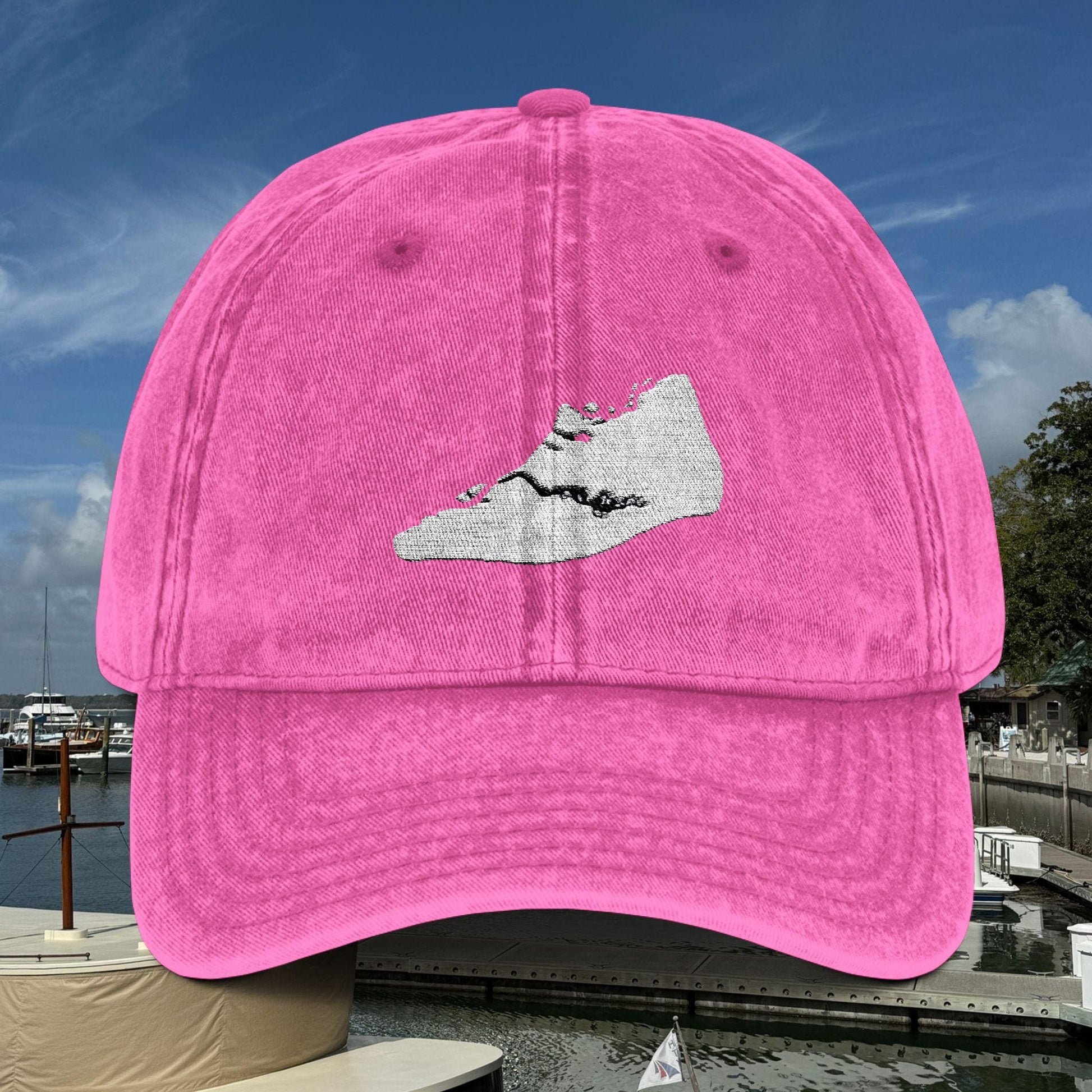 Embroidered Cap With Hilton Head Island's "Sneaker" Shape