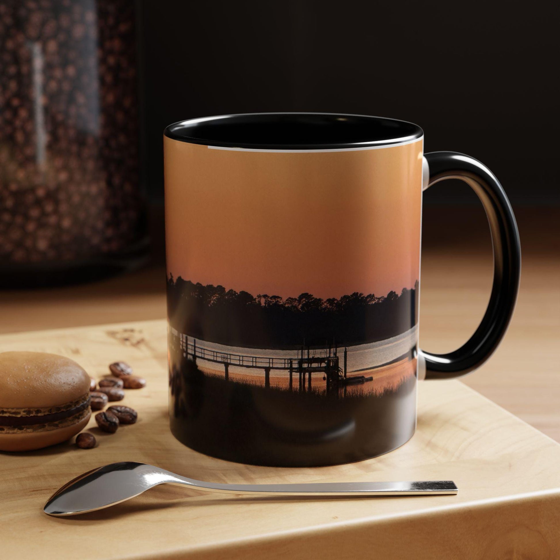 Coffee Mug Dock At Sunset, HHI (15 oz.)