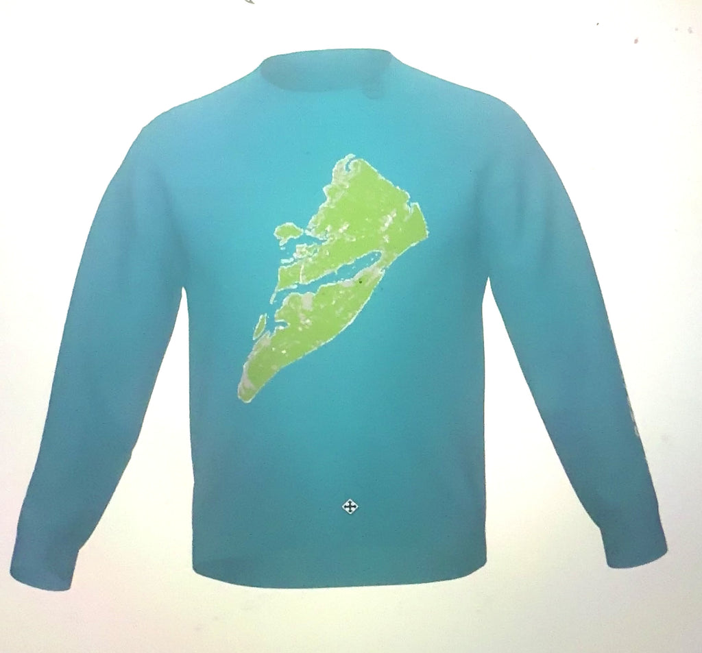 view of front and back of knitted sweater